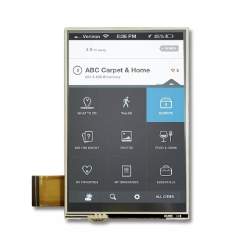3.5 '' 320x480 Резистивке қарсы TFT модулі